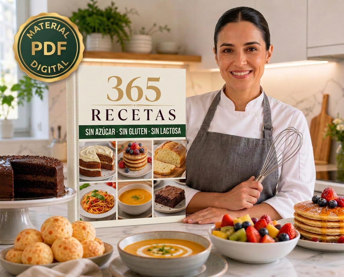 365 Recetas Sin Azúcar, Sin Gluten y Sin Lactosa