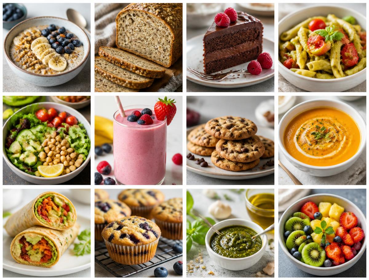 Mosaico con vista previa de las recetas extra